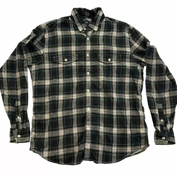 Men’s Gap Plaid Button Down Shirt Size Large - Picture 1 of 7